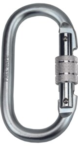 Ocelová karabina CERVA oválná, šroub.pojistka