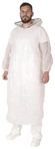 Jednorázová PE pláštěnka MIKE bílá