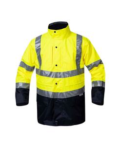Bunda HI-VIZ 4v1, žlutá + modrá (4XL)