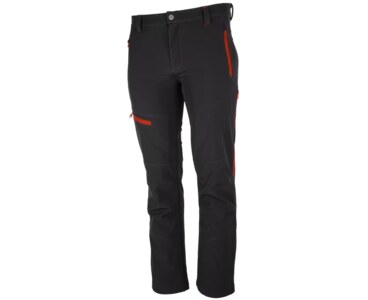 Kalhoty softshell FORCE black/red