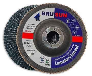 Lamelový talíř 125, 40 BRUSUN STANDARD