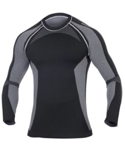 Bezešvé funkční triko AKREC černo-šedé