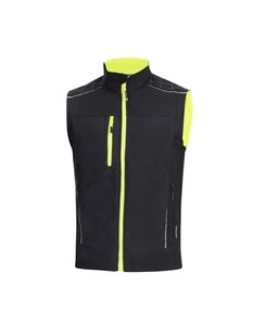 Vesta softshellová VISION, černo-žlutá (4XL)