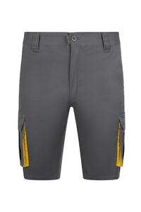 Bermudy strečové, šedá/žlutá