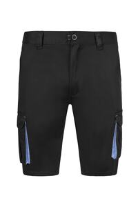 Bermudy strečové, černá/nebeská modrá