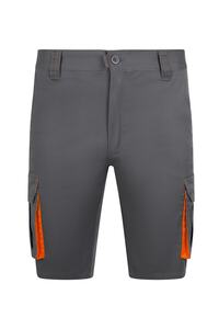 Bermudy strečové, šedá/oranžová