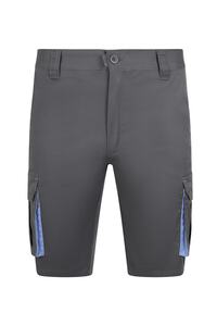 Bermudy strečové, šedá/nebeská modrá