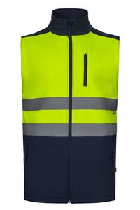 Vesta softshell, navy/HI-VIS žlutá (S-3XL)