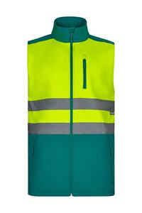 Vesta softshell, zelená/HI-VIS žlutá (4XL-5XL)