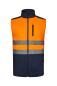 Vesta softshell, navy/HI-VIS oranžová (4XL-5XL)