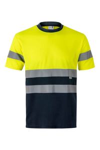 Tričko s reflexními pruhy, navy/HI-VIS žlutá (S-3XL)