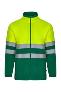 Bunda fleece, zelená/HI-VIS žlutá (S-3XL)