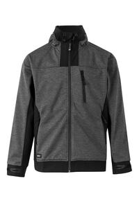 Bunda s kapucí softshell, tmavě šedá/černá 78/00