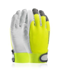 Rukavice HOBBY REFLEX hi-vis žlutá s prodejní etiketou