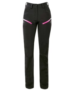 Kalhoty dámské softshell CREATRON černo-růžové (34-48)