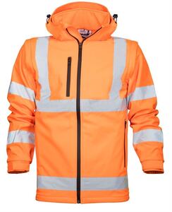 Bunda softshell hi-viz oranžová REF502 (S-3XL)