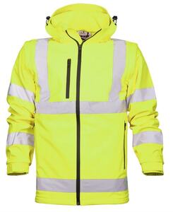 Bunda softshell hi-viz žlutá REF501 (S-3XL)