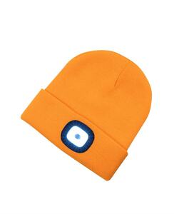Čepice zimní BOAST s LED svítilnou oranžová