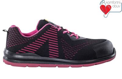 Obuv polobotka FLYTEX S1P ESD pink