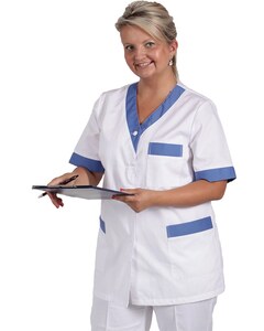 Halena dámská 2245 CECÍLIE, bílá/středně modrá