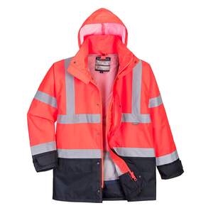 Bunda HiVis EXECUTIVE 5v1 červ./tm.modrá